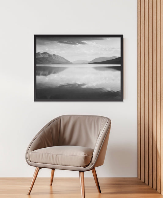 Ansel Adams Prints - Evening, McDonald Lake, Glacier National Park – Room View