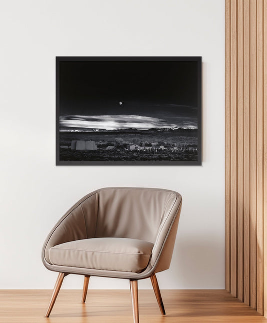 Ansel Adams Prints - Moonrise, Hernandez, New Mexico (1941) – Room View