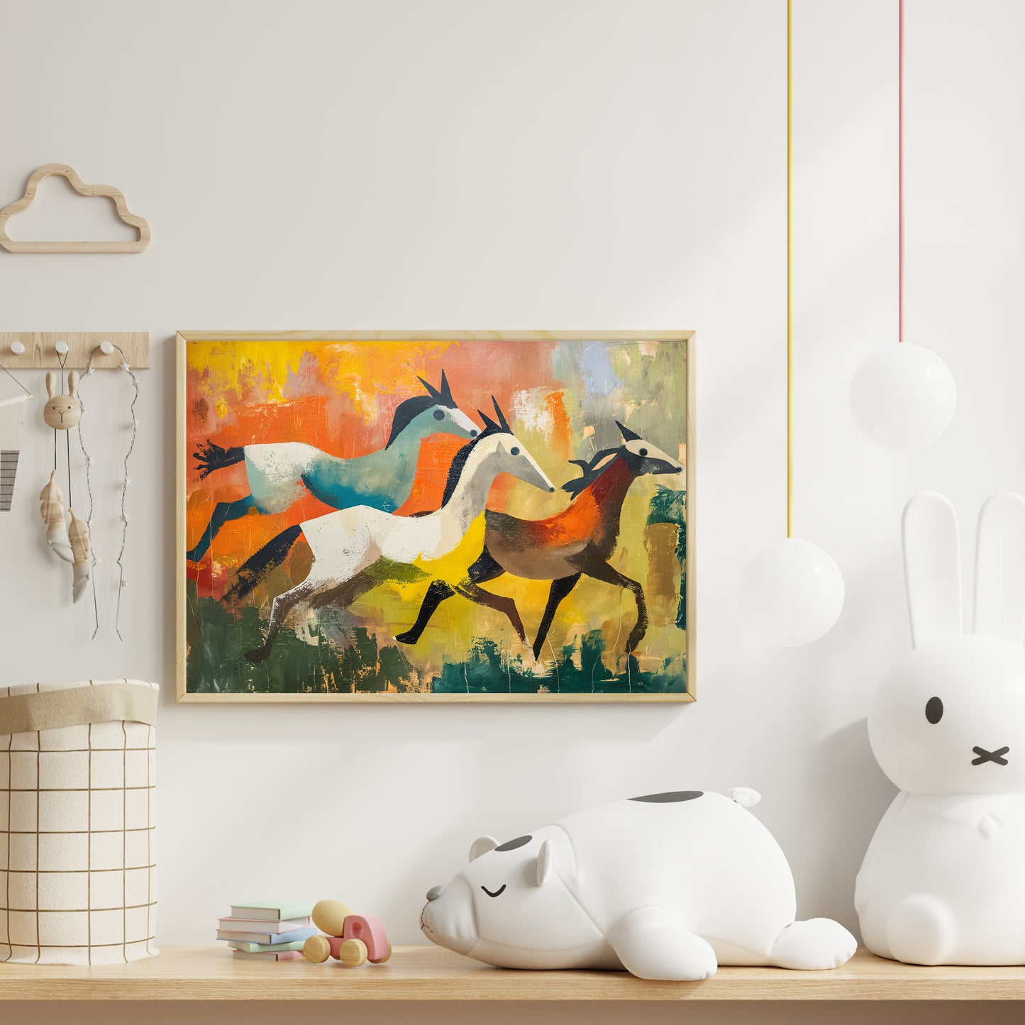 Galloping Wild Horses