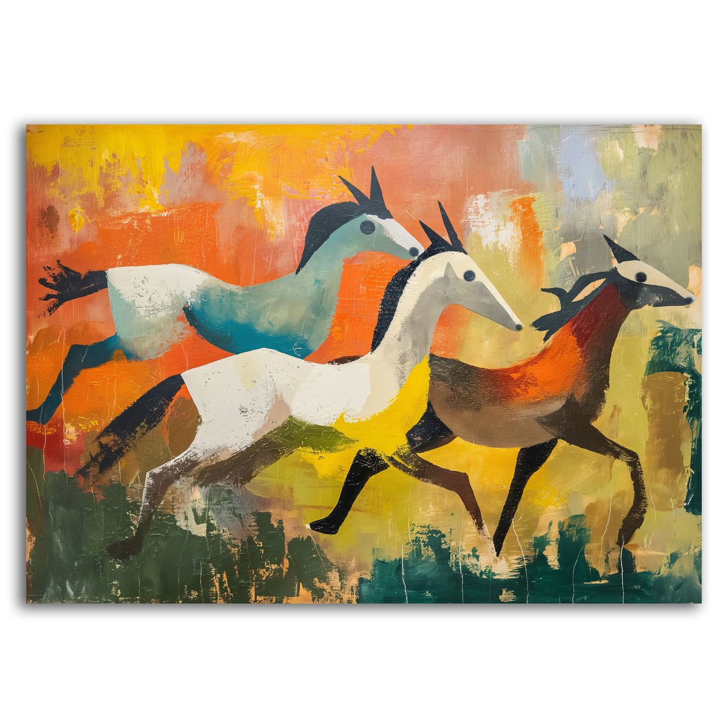 Galloping Wild Horses
