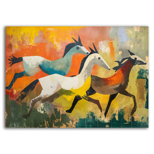 Galloping Wild Horses