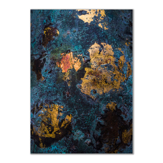 Gilded Decay Abstract Painting