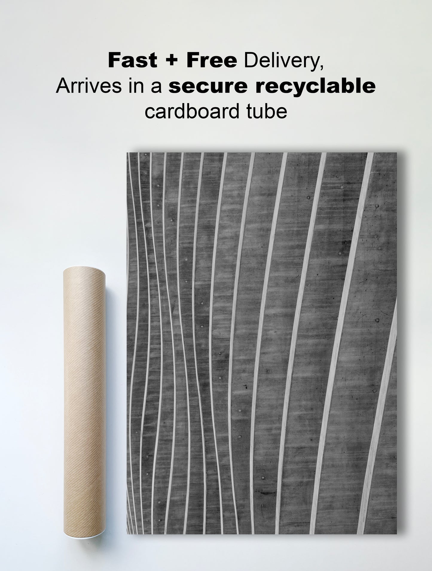 Modern Flow – Concrete Texture Wall Art in Black and White