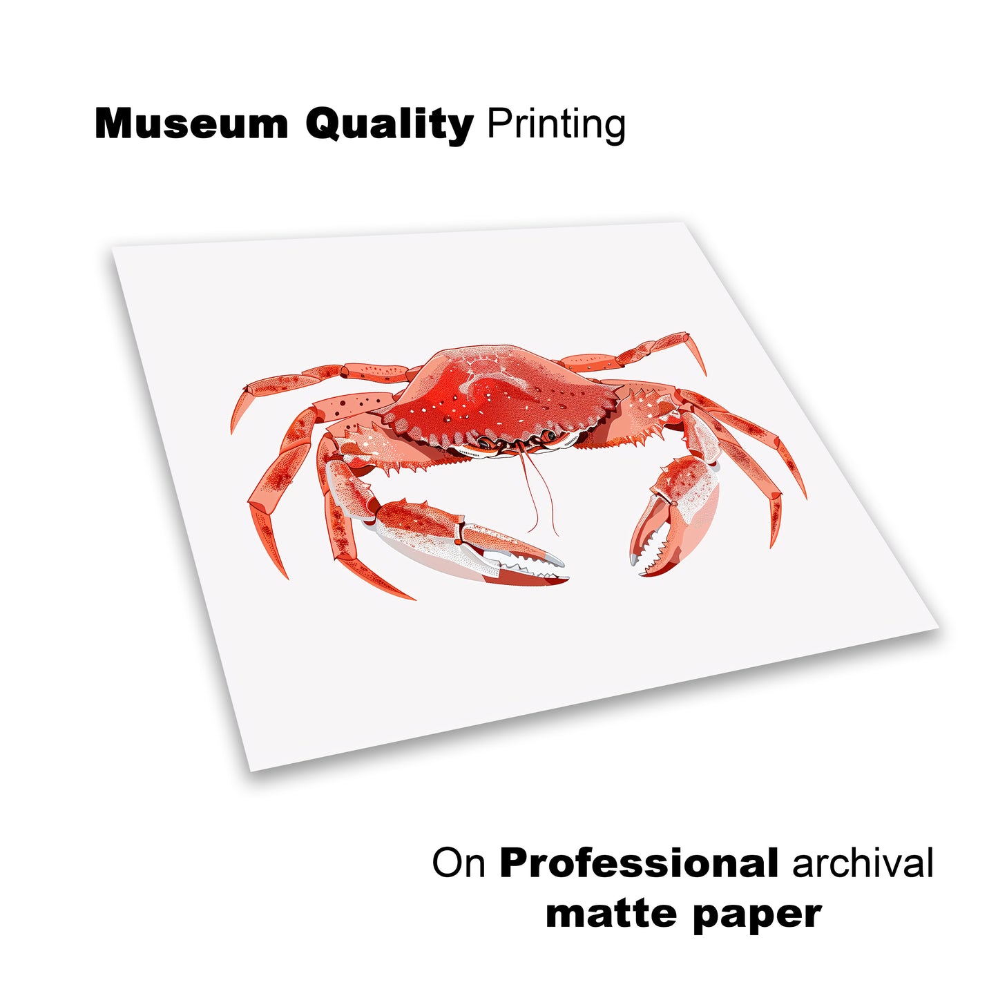 Red Crab Wall Print – Coastal & Nautical Decor