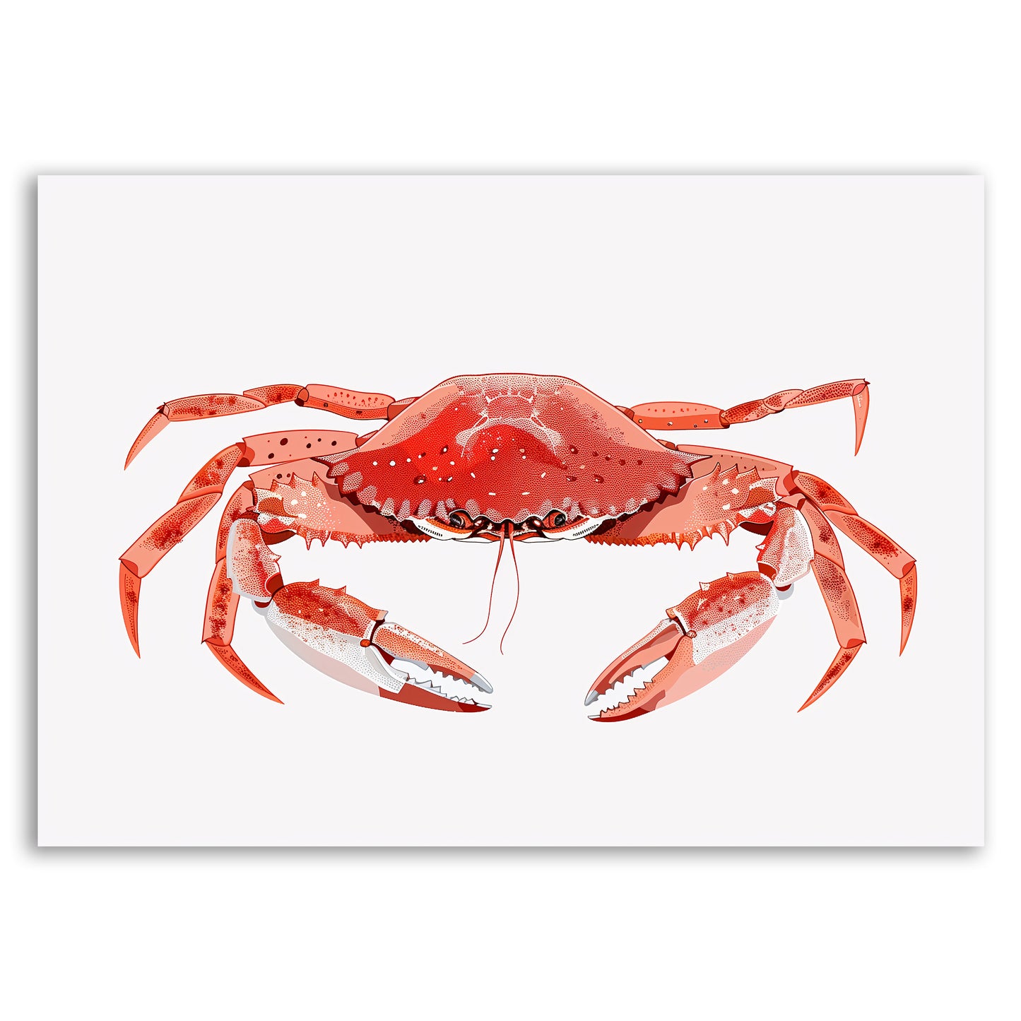 Red Crab Wall Print – Coastal & Nautical Decor