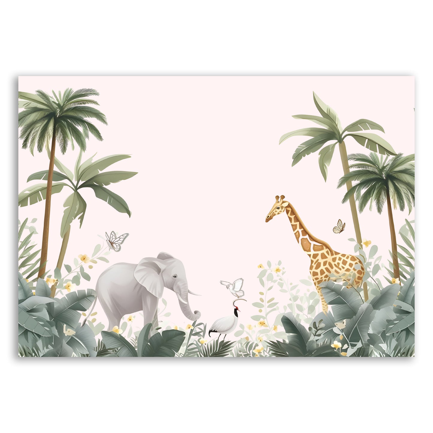 Safari Jungle Animal Wall Print – Calm & Dreamy Nursery Art