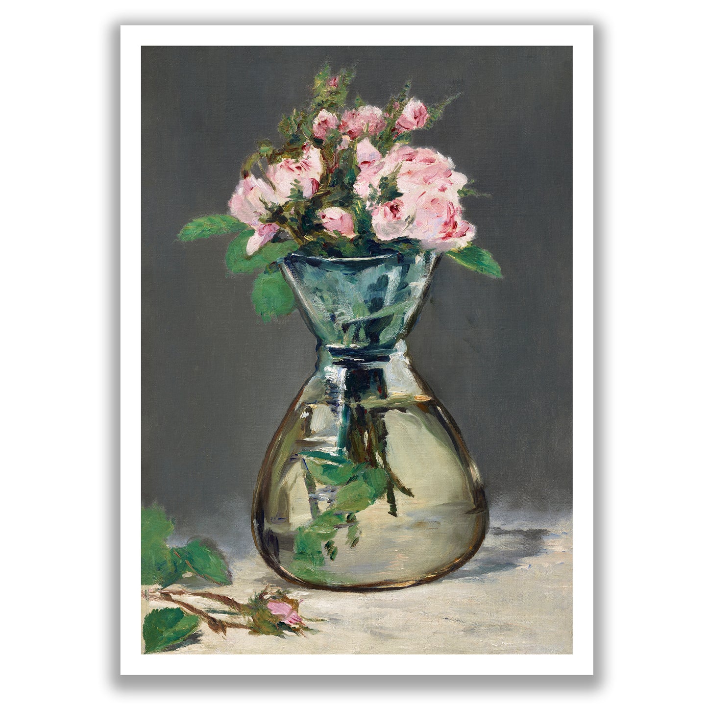 Moss Roses in a Vase (1882) by Edouard Manet