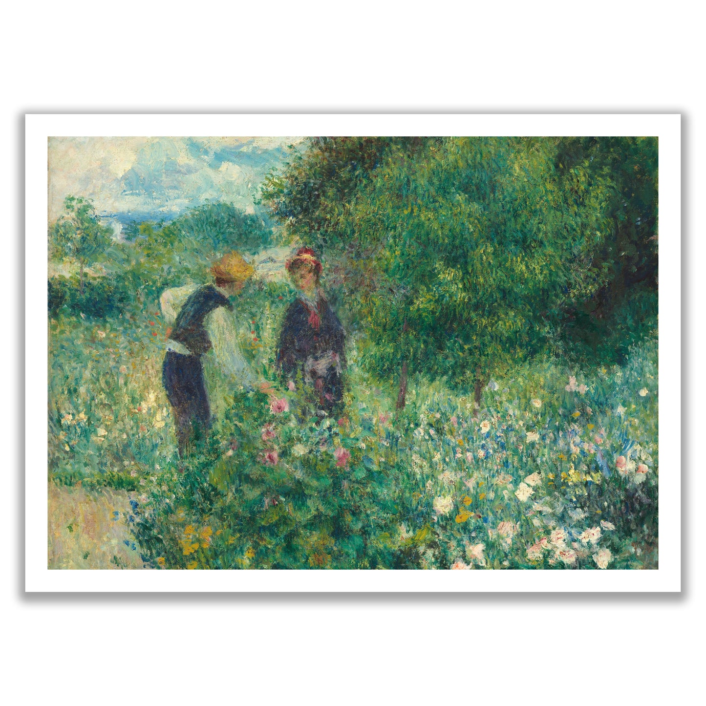 Picking Flowers (1875) by Pierre-Auguste Renoir.