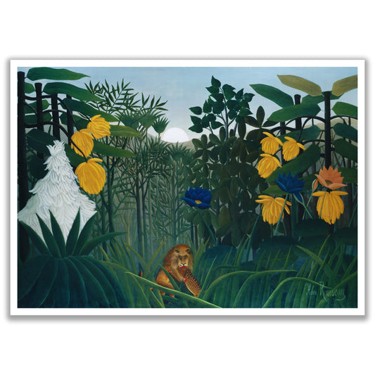 The Repast of the Lion (1907) by Henri Rousseau