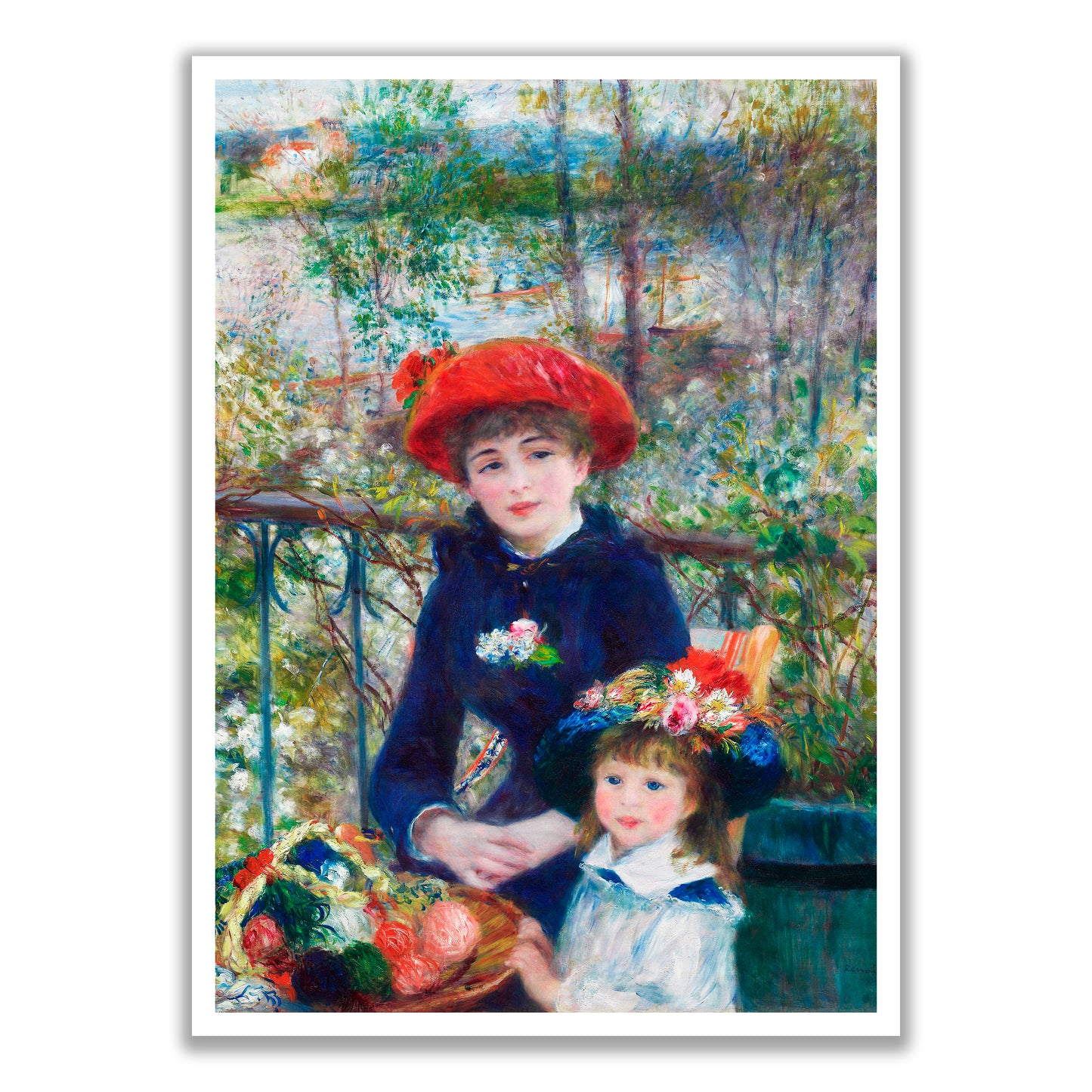 Two Sisters (On the Terrace) (1881) by Pierre-Auguste Renoir