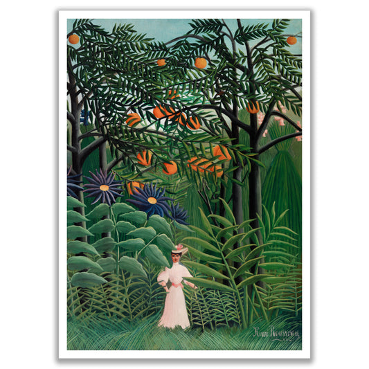 Woman Walking in an Exotic Forest (1905) by Henri Rousseau