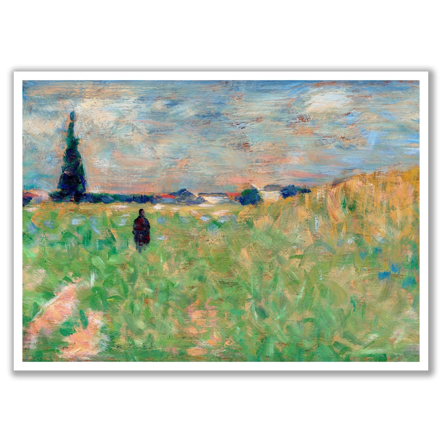 A Summer Landscape (1883) by Georges Seurat - The Print Vault