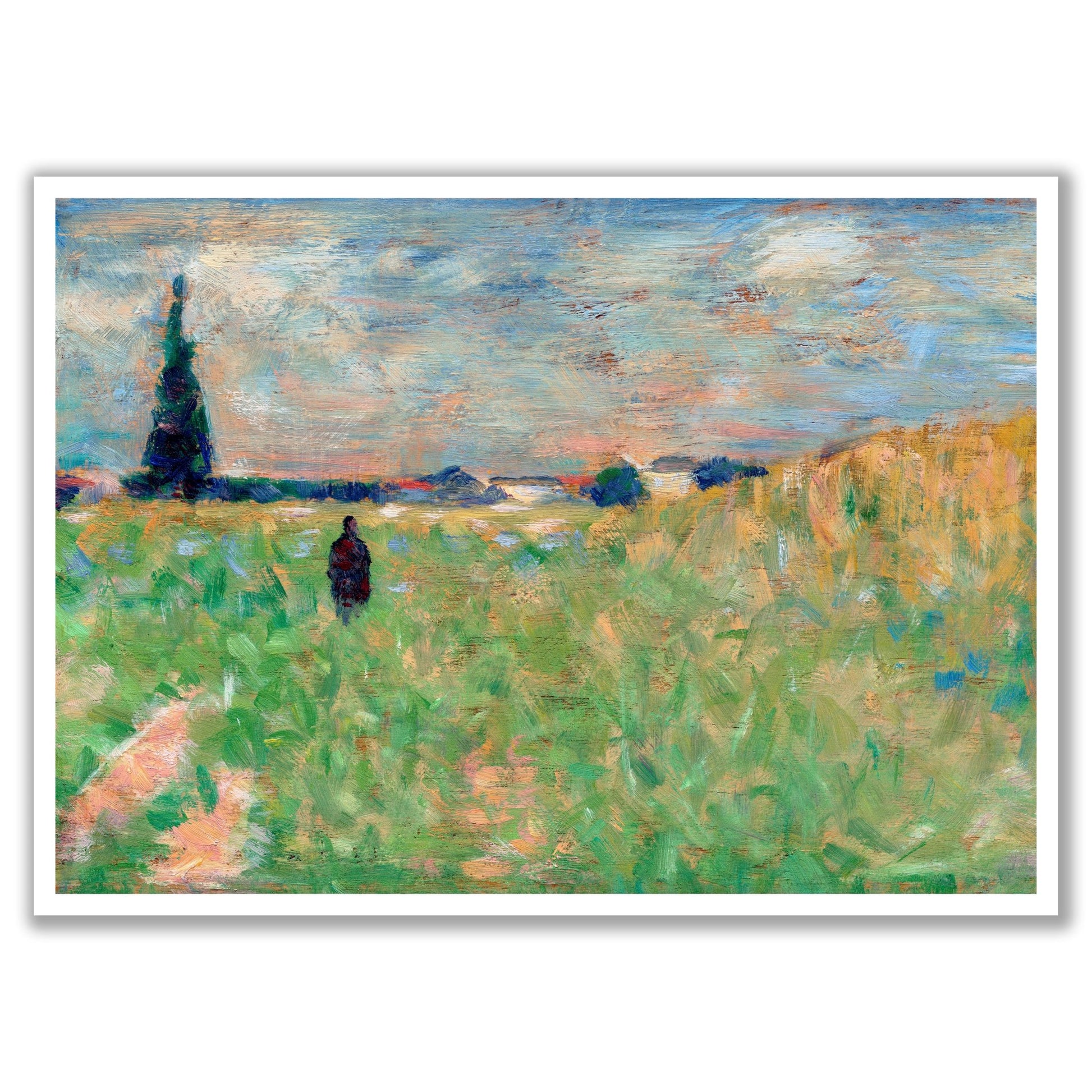 A Summer Landscape (1883) by Georges Seurat - The Print Vault
