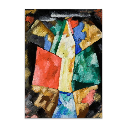 Abstraction; Blue, Yellow and Green Abstract Wall Art by Marsden Hartley Front View