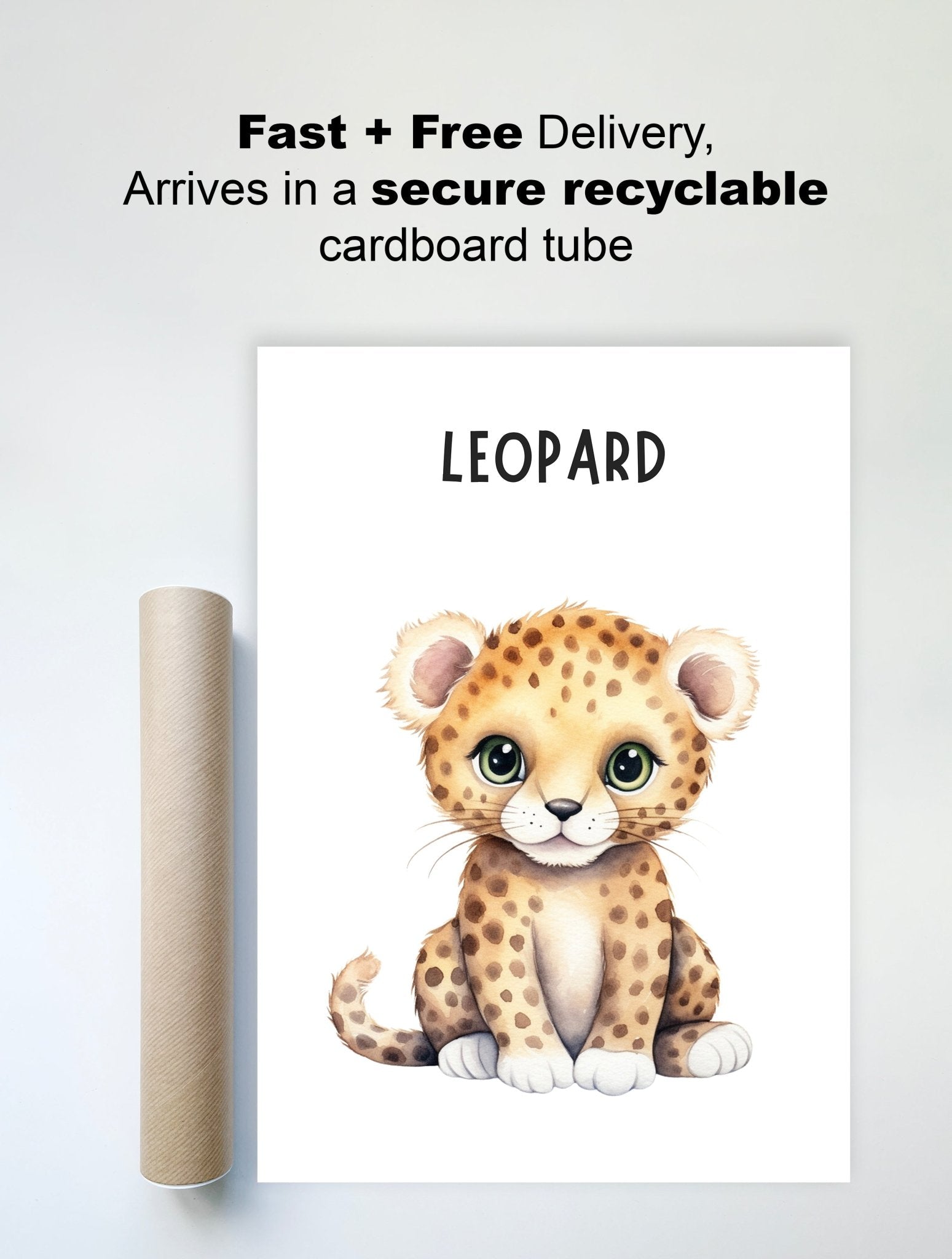 Adorable Leopard Cub – Jungle Animal Print for Kids - The Print Vault