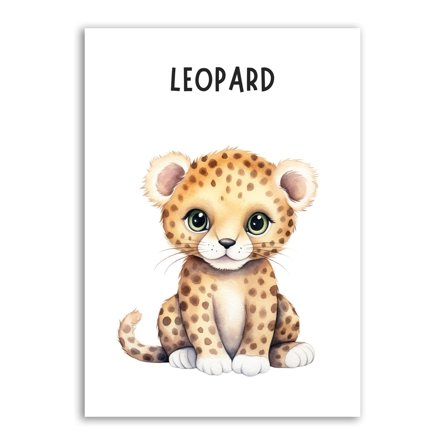 Adorable Leopard Cub – Jungle Animal Print for Kids - The Print Vault