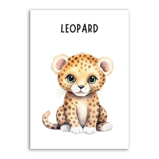 Adorable Leopard Cub – Jungle Animal Print for Kids - The Print Vault