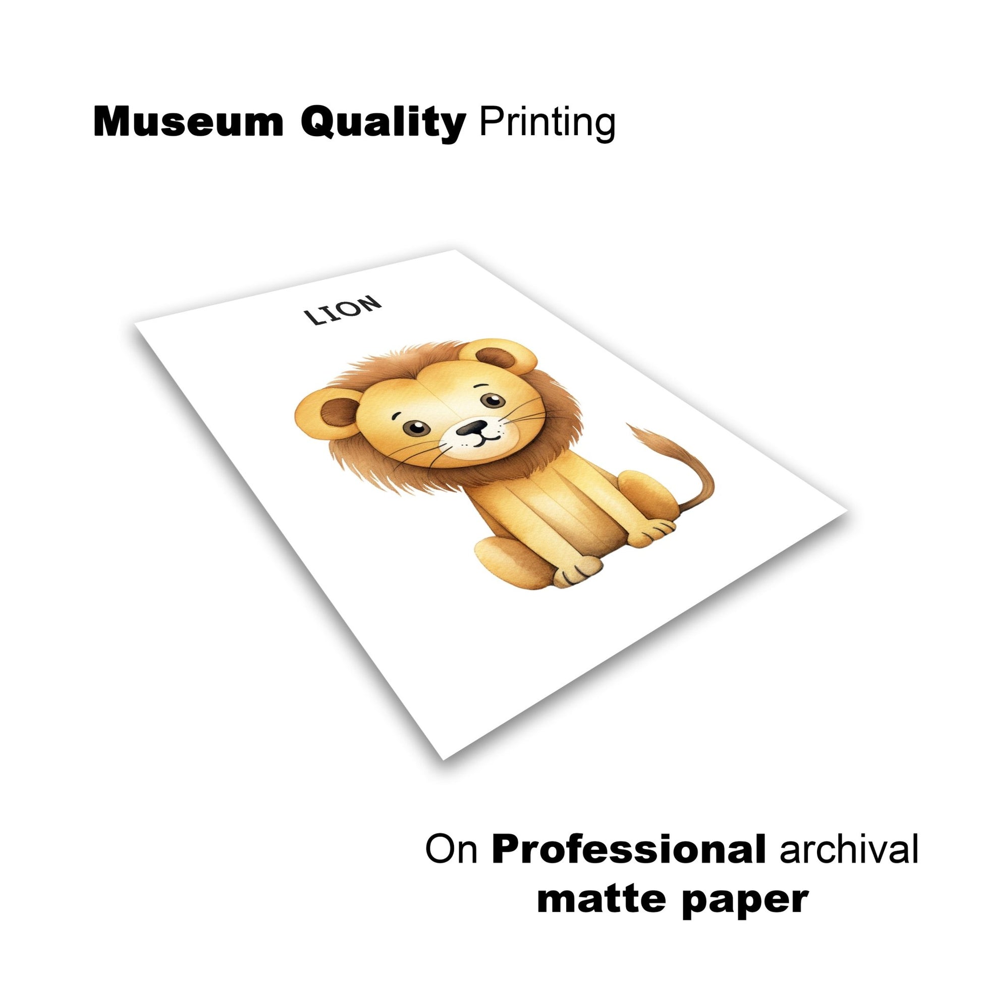 Adorable Lion Wall Art – Safari Animal Print for Kids’ Rooms - The Print Vault