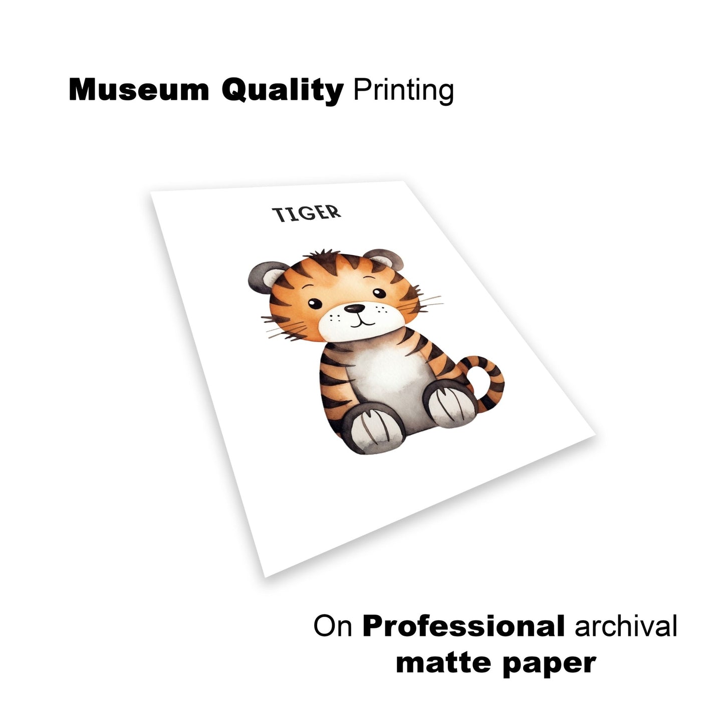 Adorable Tiger Print – Playful Animal Nursery Wall Art - The Print Vault
