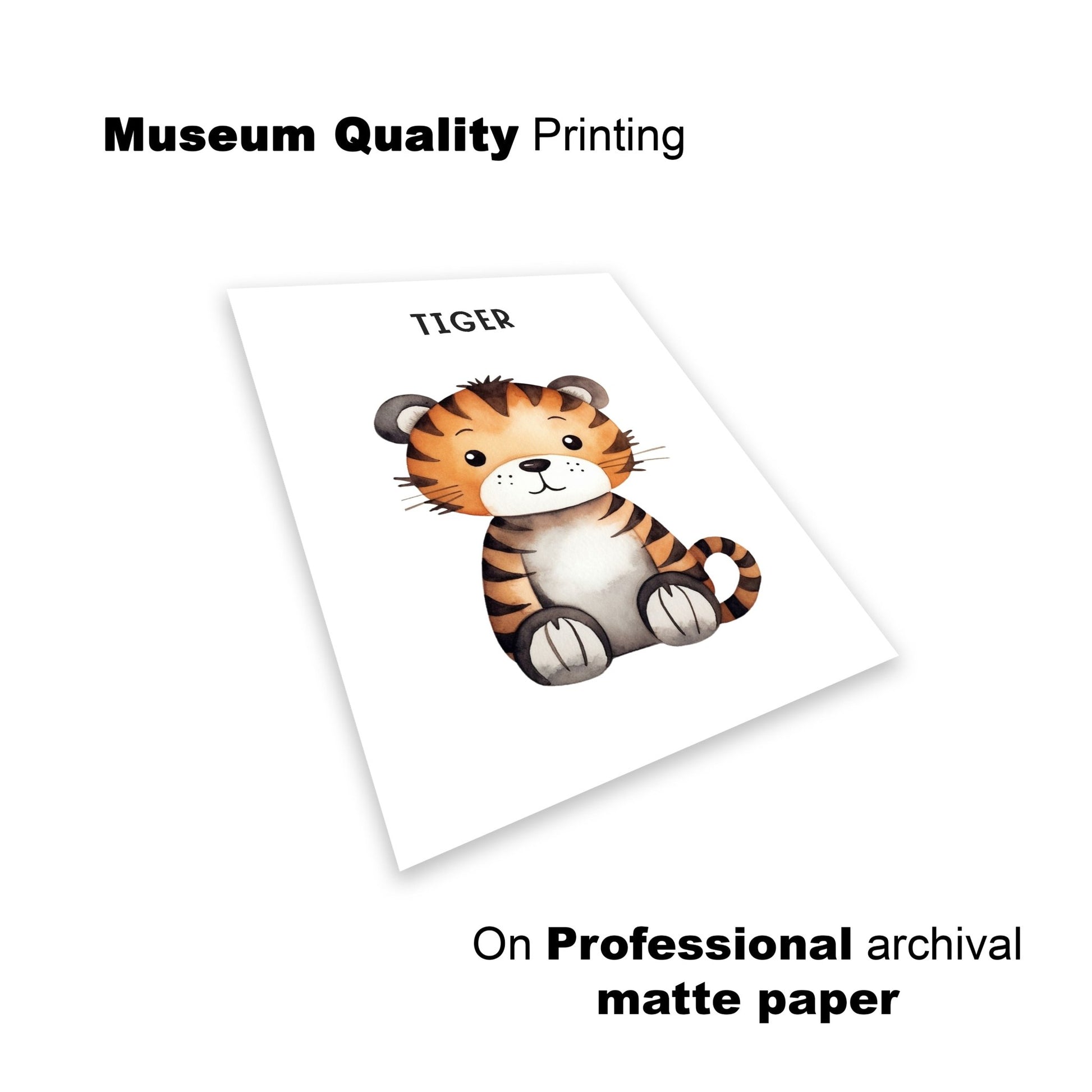 Adorable Tiger Print – Playful Animal Nursery Wall Art - The Print Vault