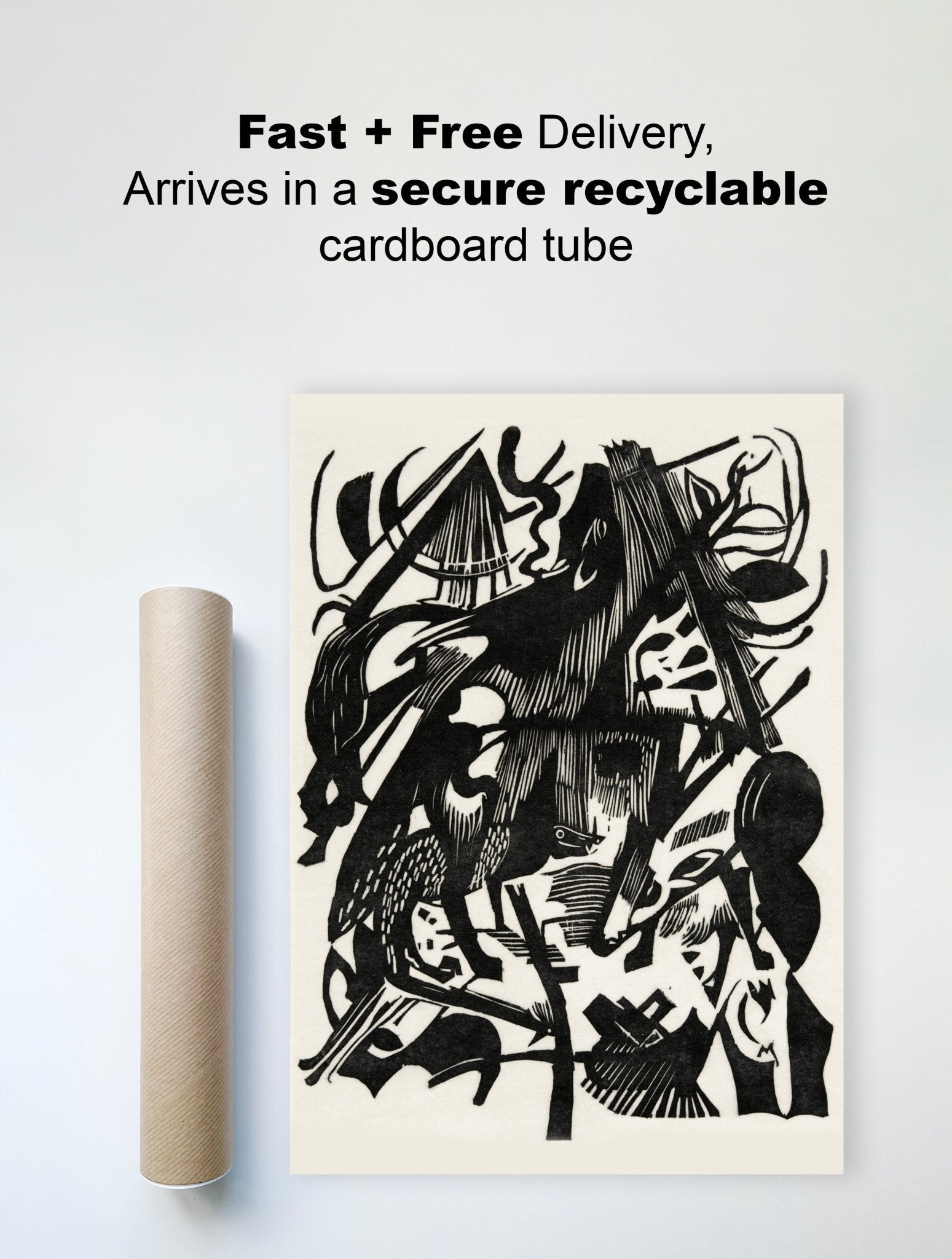 Birth of the Wolves Abstract Wall Art Delivery