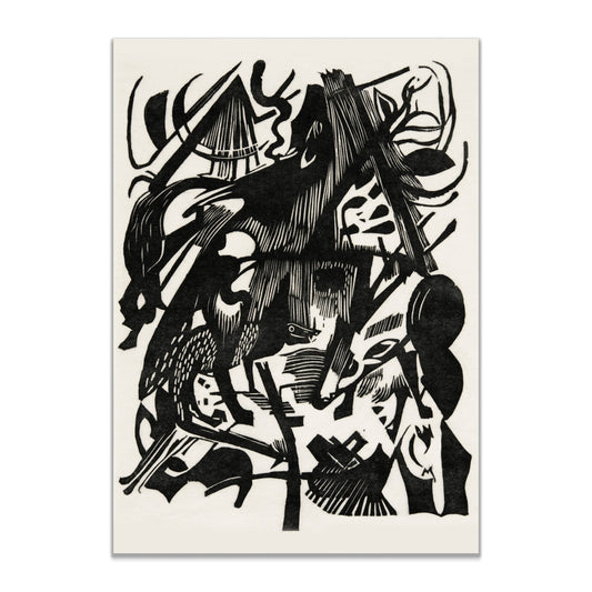 Birth of the Wolves Abstract Wall Art Front View