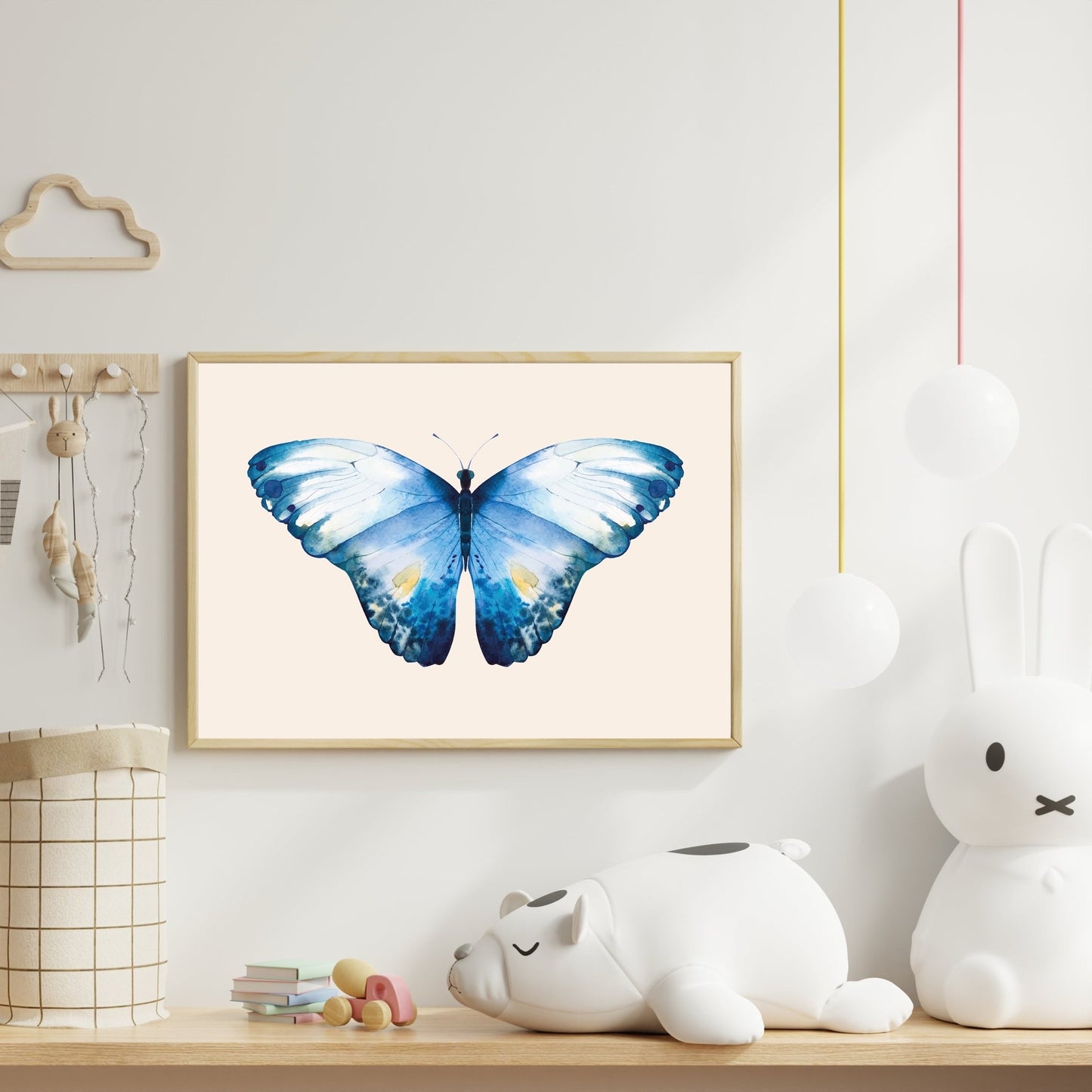 Blue Butterfly Wall Print – Nature - Inspired Art - The Print Vault