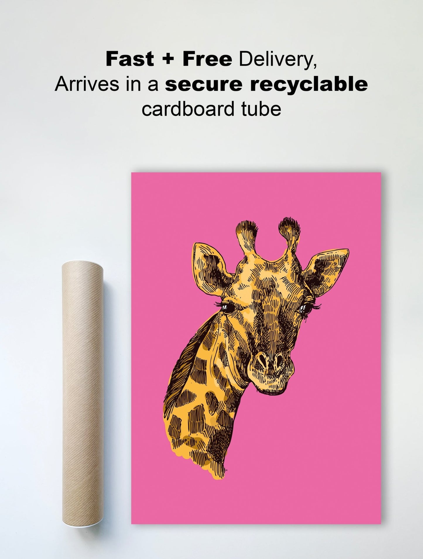 Bold Giraffe Wall Print – Fun & Playful Kids’ Room Art - The Print Vault