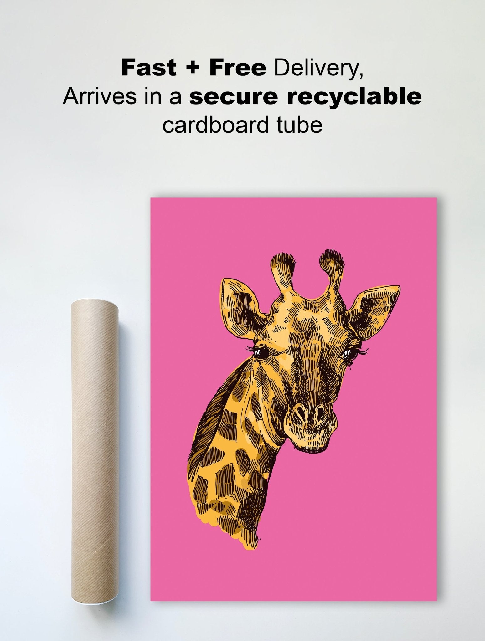 Bold Giraffe Wall Print – Fun & Playful Kids’ Room Art - The Print Vault