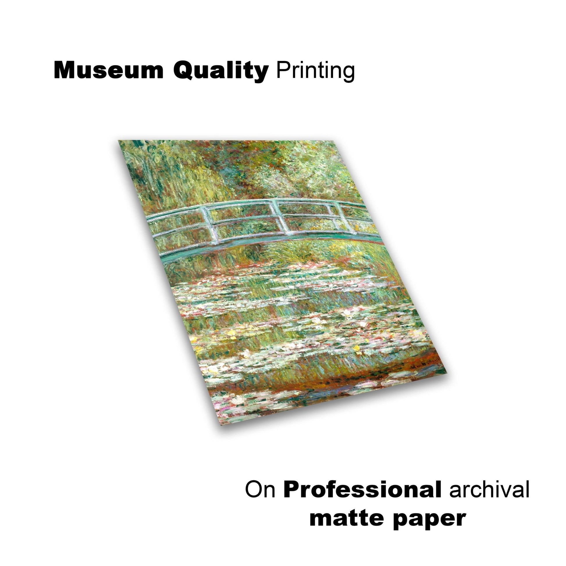 Bridge over a Pond of Water Lilies by Claude Monet - The Print Vault