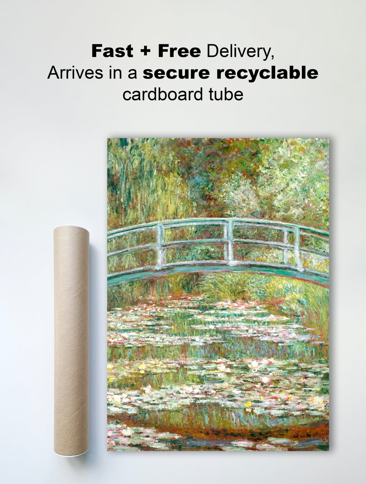 Bridge over a Pond of Water Lilies by Claude Monet - The Print Vault