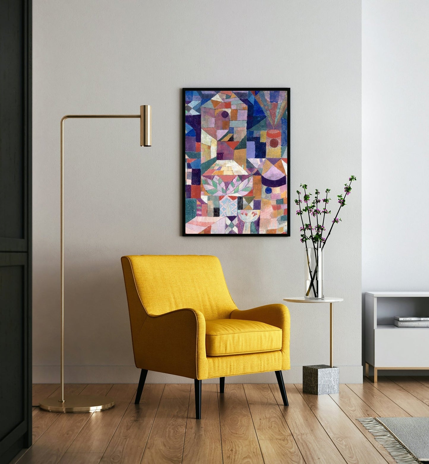 Burggarten Abstract Wall Art by Paul Klee Room View