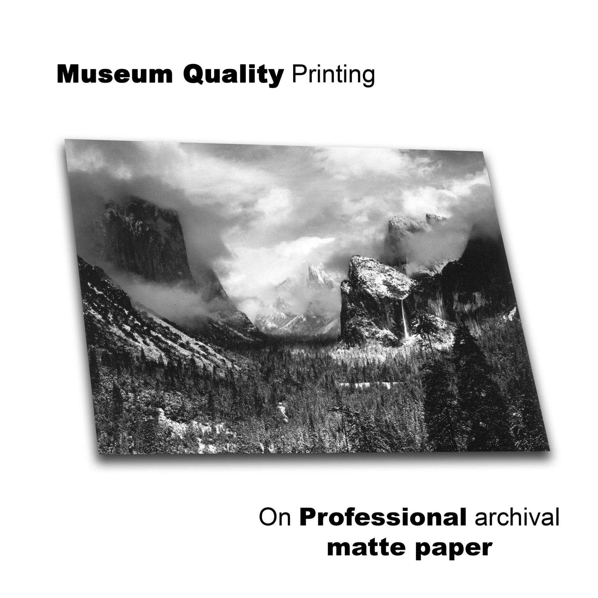 Ansel Adams Prints- Clearing Winter Storm, Yosemite Valley – Lay Flat View