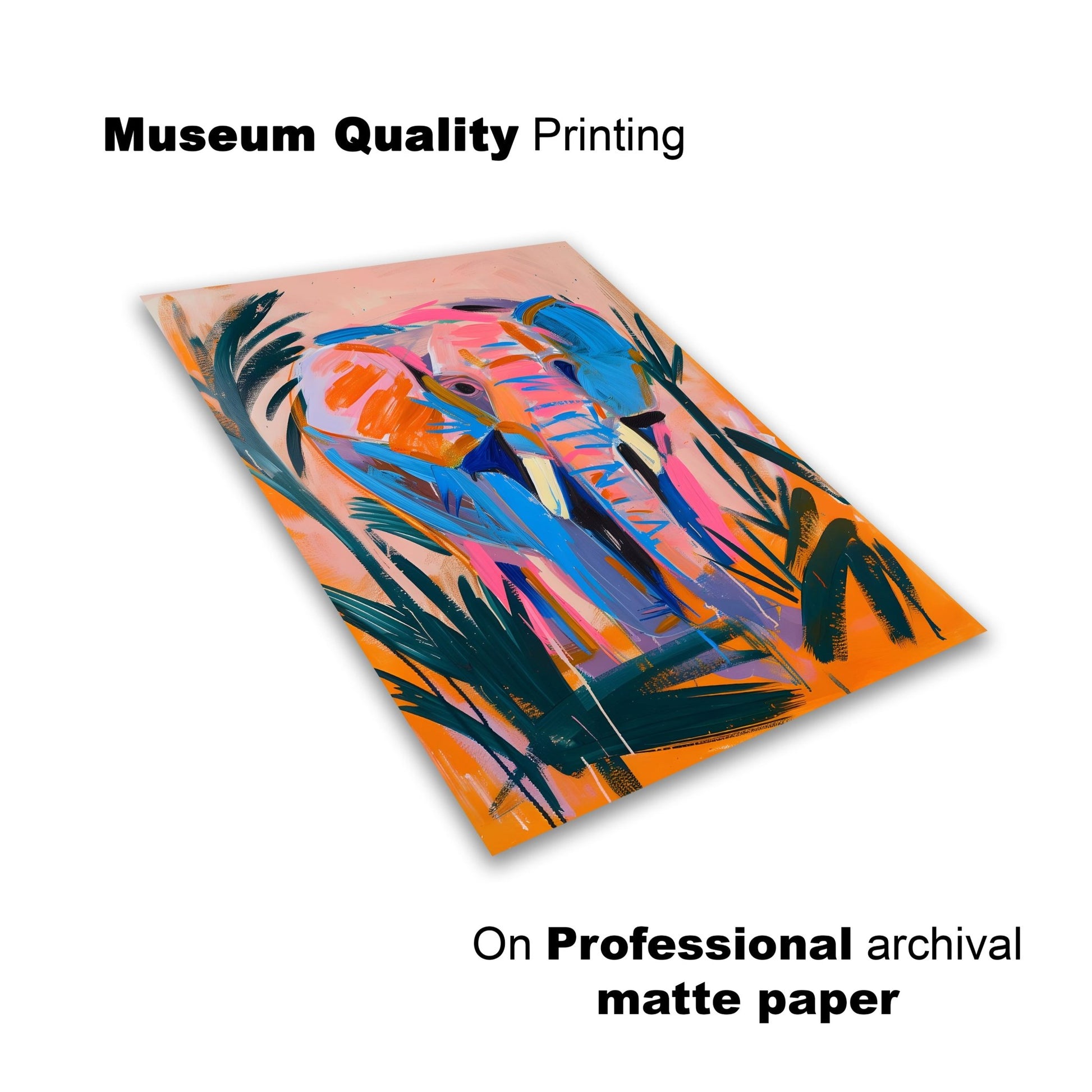 Colorful Elephant Safari - The Print Vault