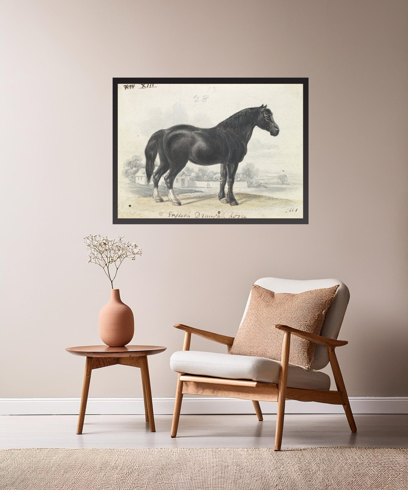 English Draught Horse by Charles Hamilton Smith - The Print Vault
