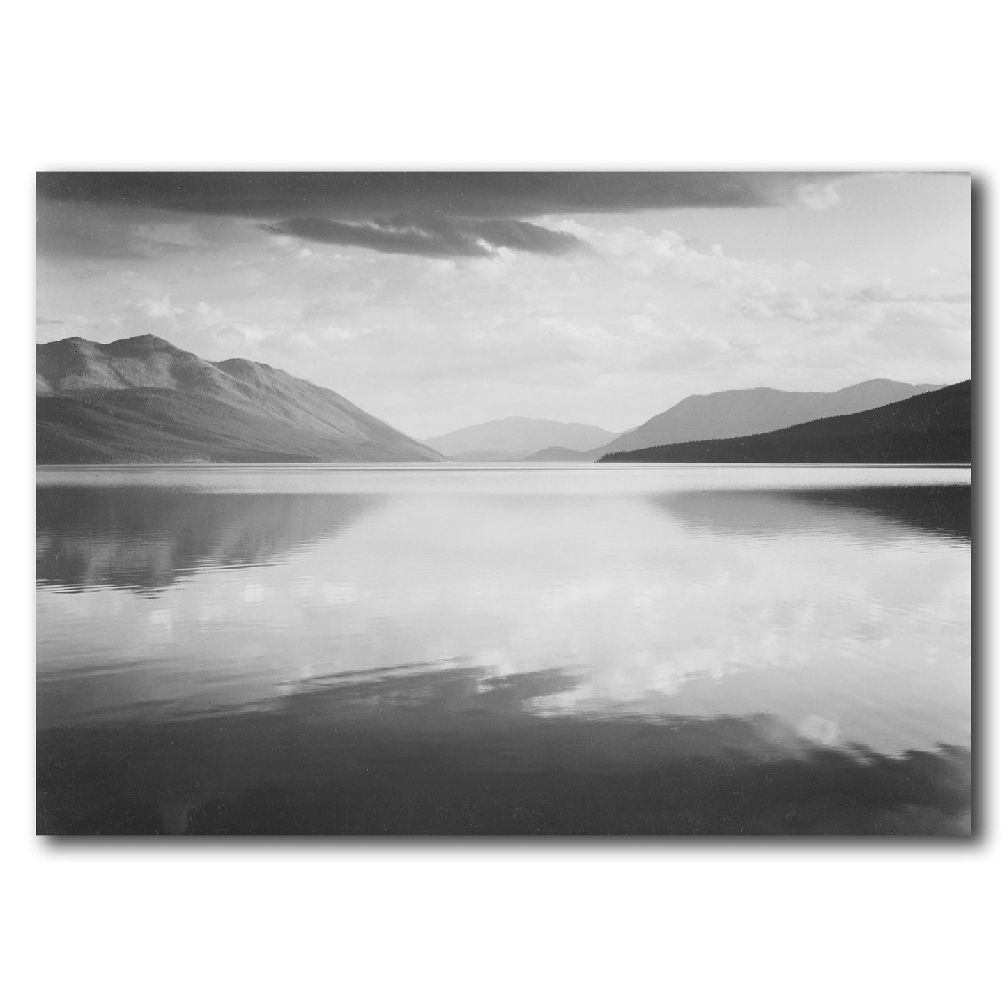 Ansel Adams Prints - Evening, McDonald Lake, Glacier National Park –  Front View