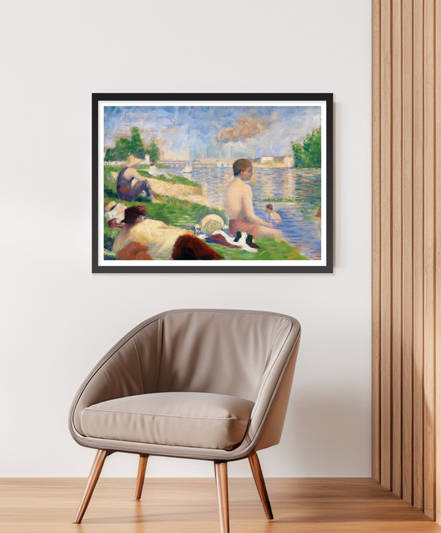 Final Study for “Bathers at Asnières” (1883) by Georges Seurat - The Print Vault