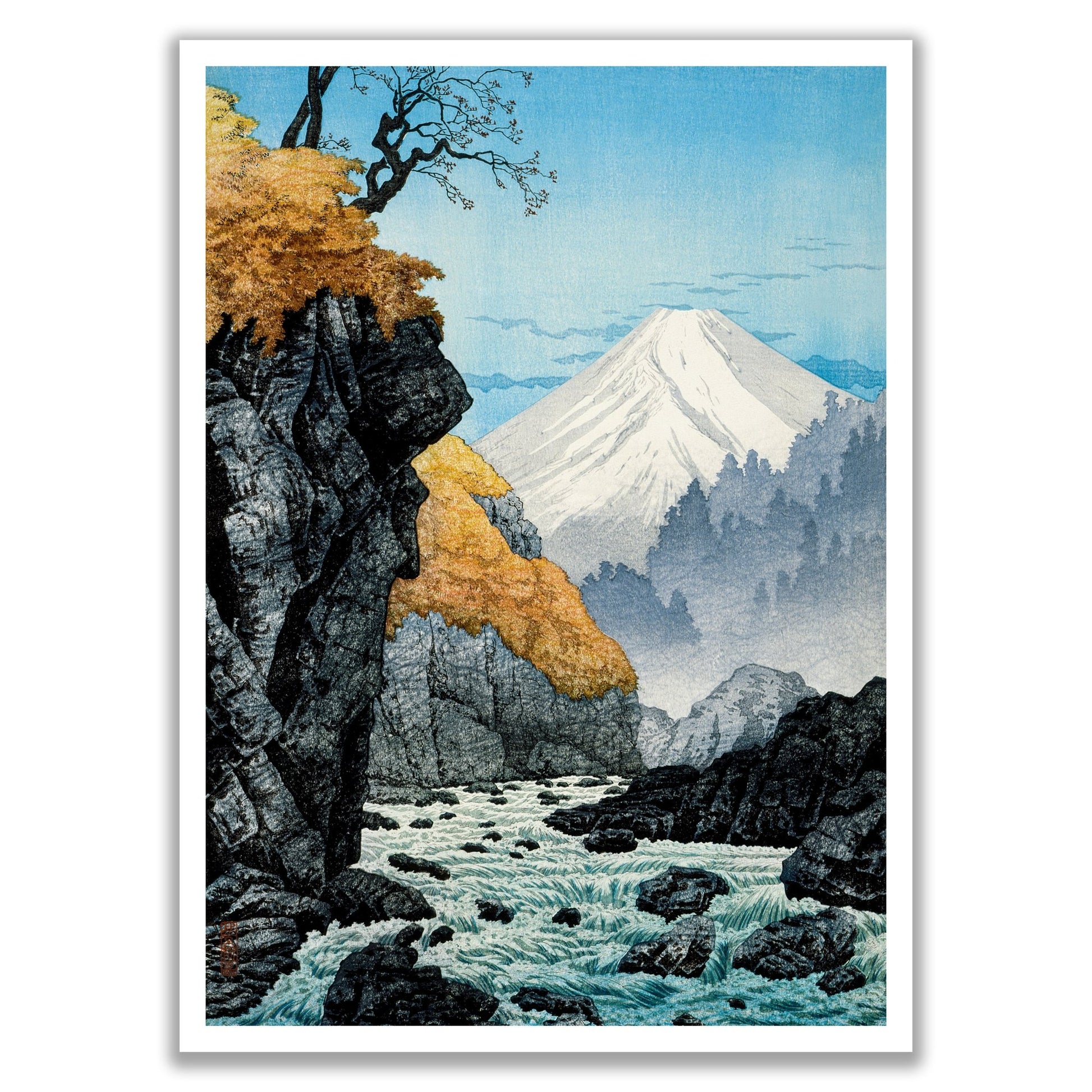 Foot of Mount Ashitaka (1932) by Hiroaki Takahashi. - The Print Vault