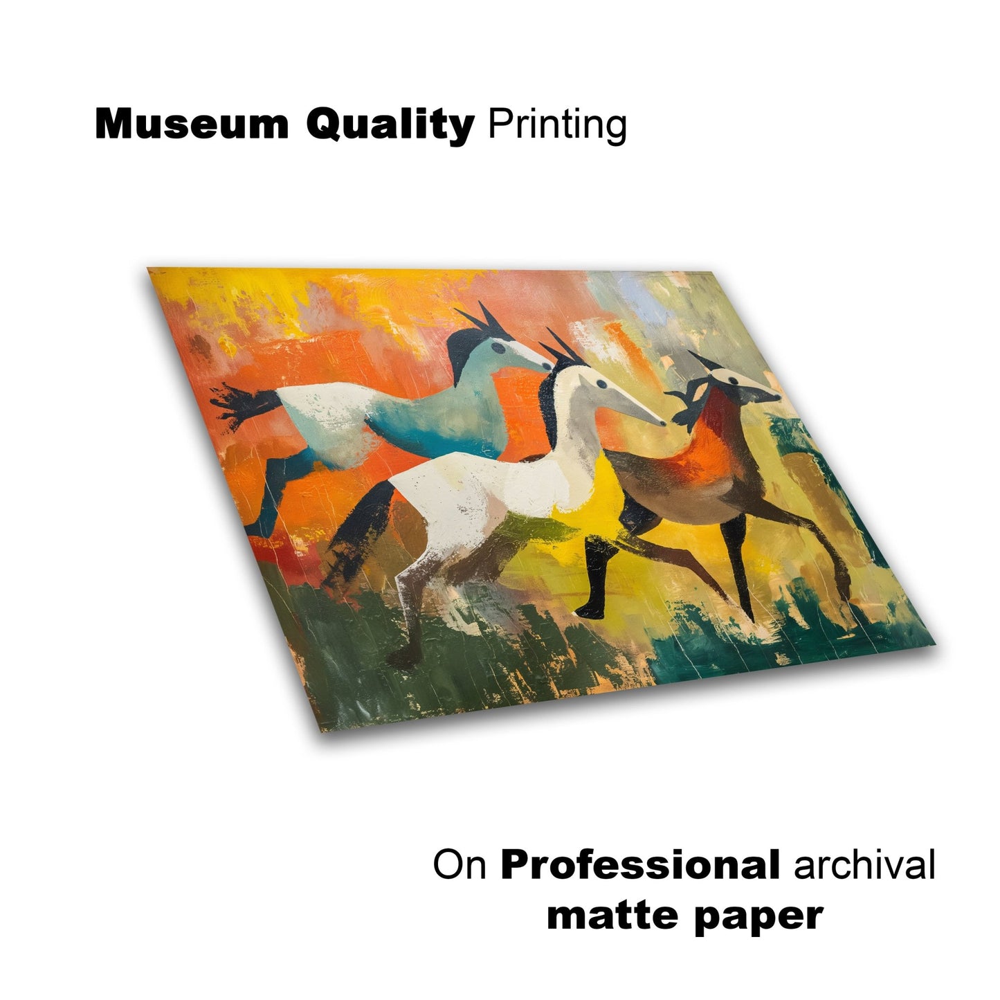 Galloping Wild Horses - The Print Vault