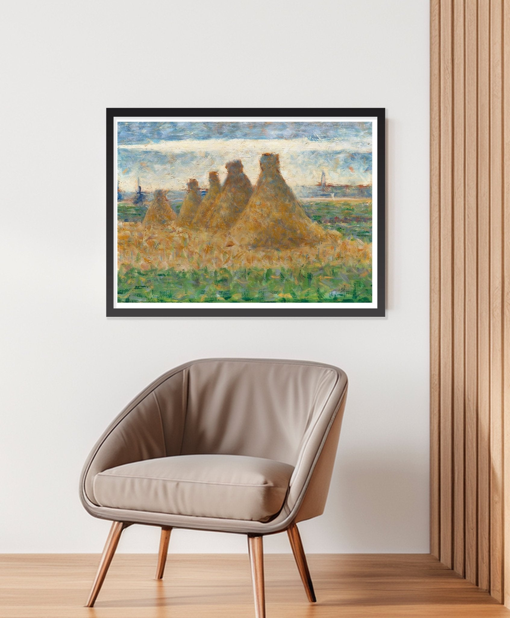 Haystacks (ca. 1882) by Georges Seurat - The Print Vault
