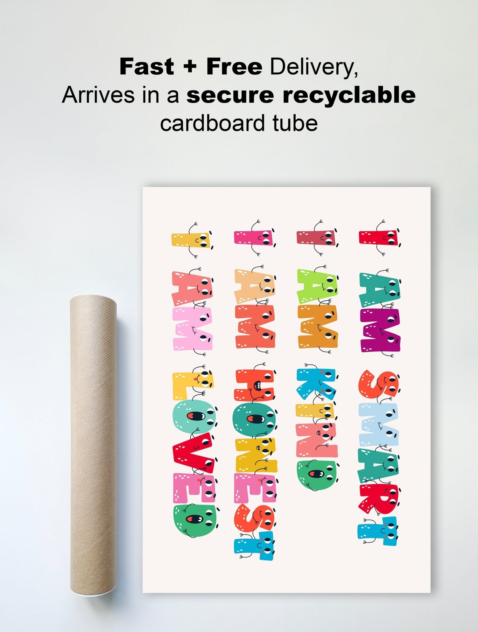 "I Am Smart, Kind, Honest, Loved" – Positive Affirmation Wall Print - The Print Vault