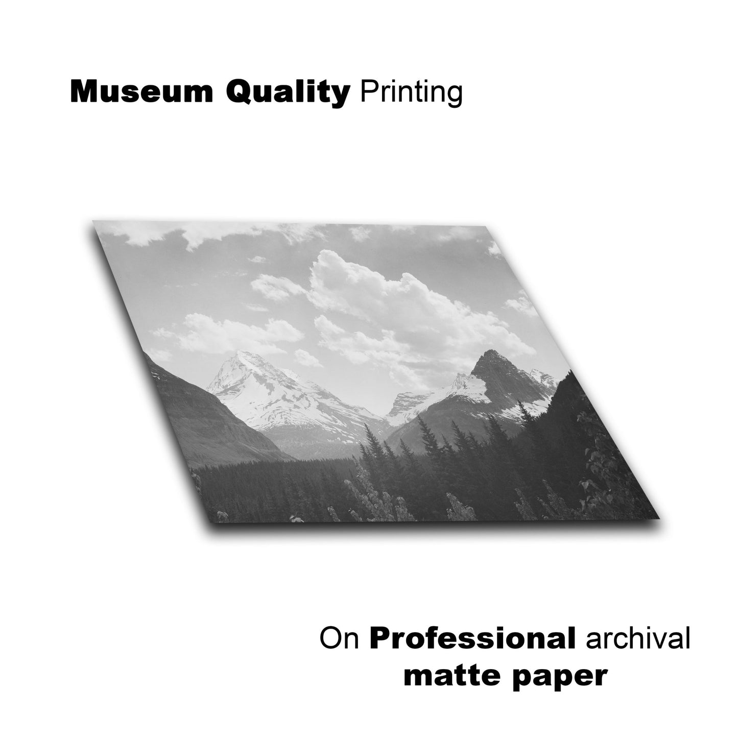 Ansel Adams Prints - In Glacier National Park, Montana (1933) – Lay Flat View