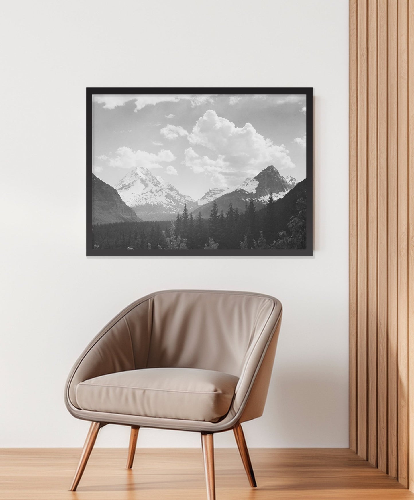 Ansel Adams Print - In Glacier National Park, Montana (1933) – Room View
