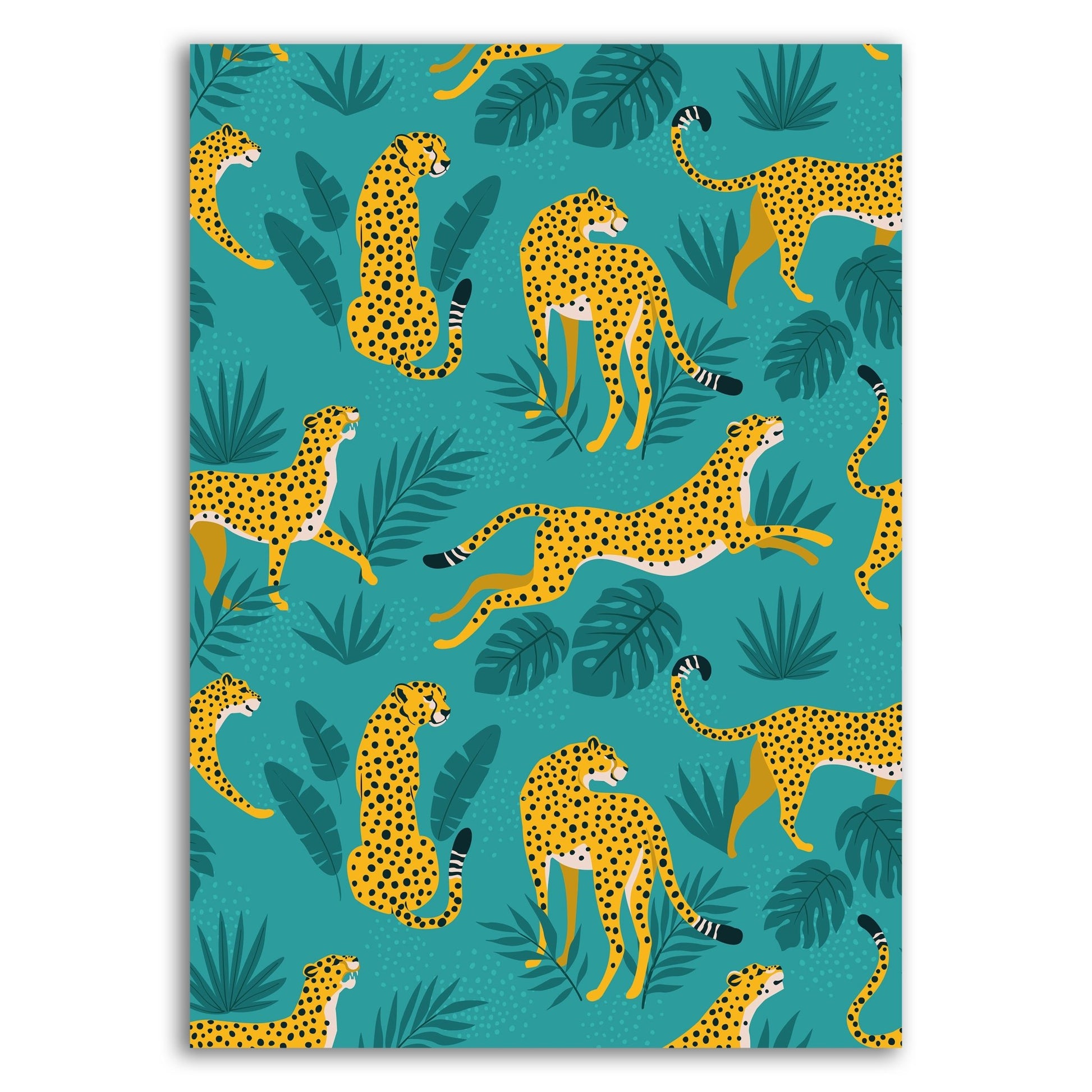 Jungle Cheetah Adventure – Playful Safari Animal Wall Print for Kids - The Print Vault