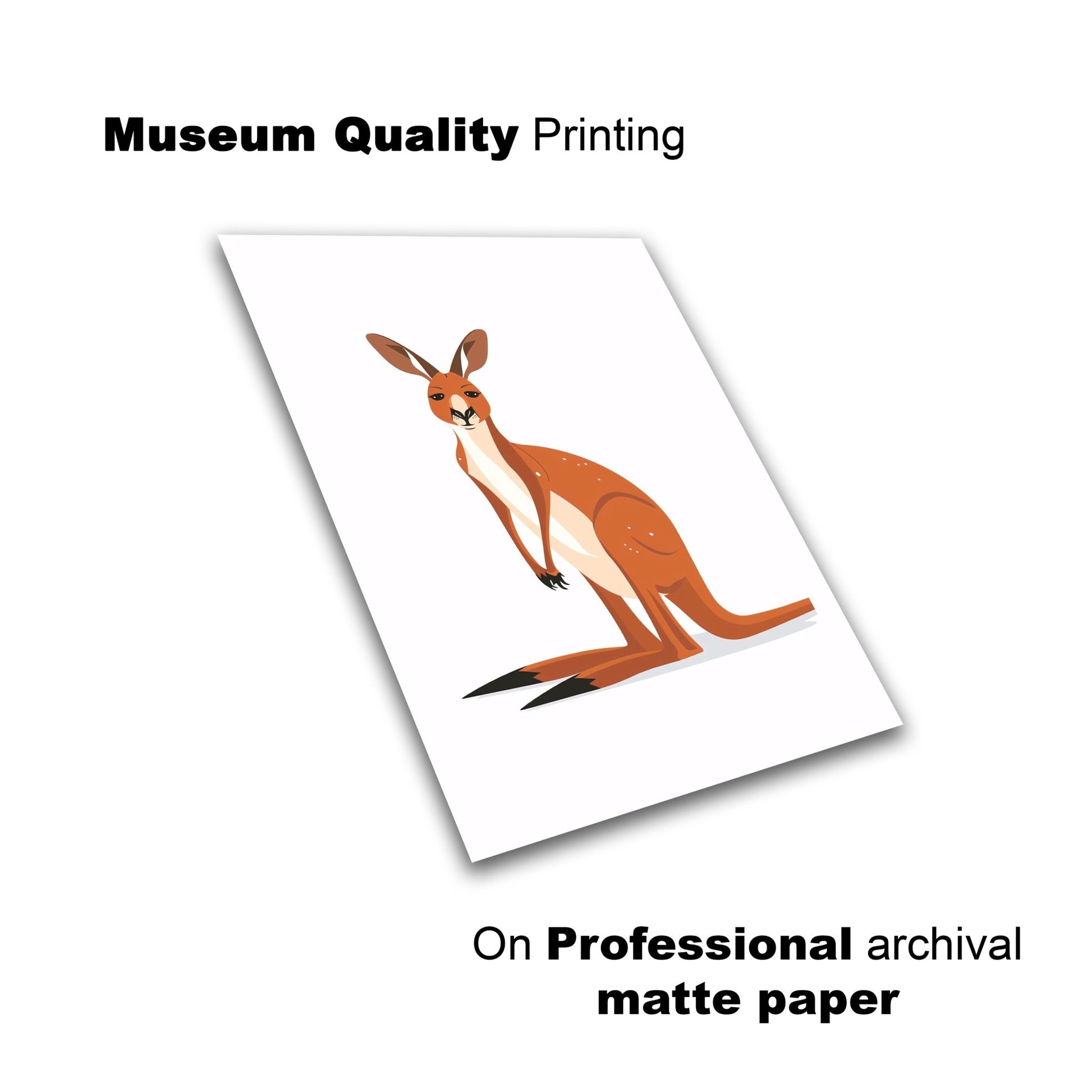 Kangaroo – Playful Wildlife Print for Kids' Rooms - The Print Vault