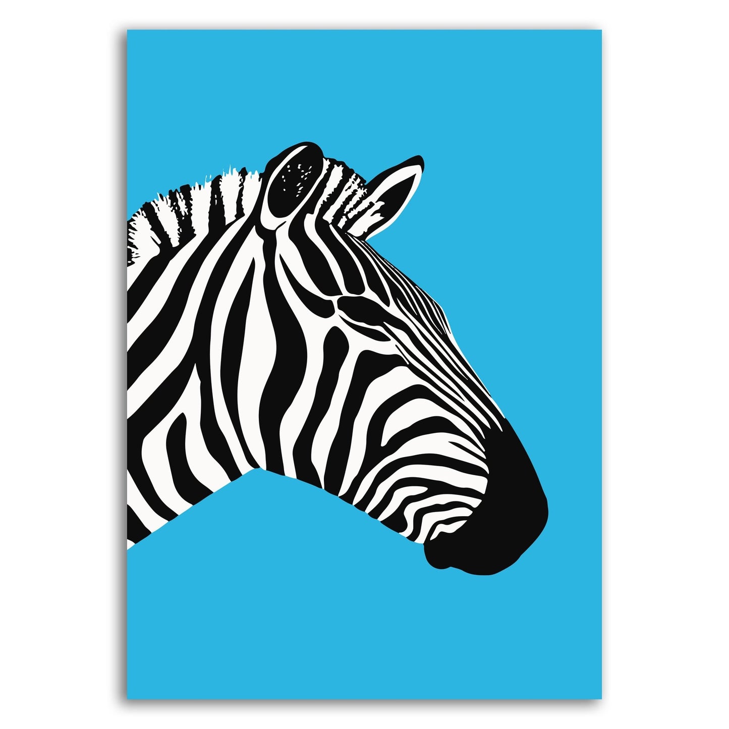 kids print bold zebra striking safari inspired artwork front view