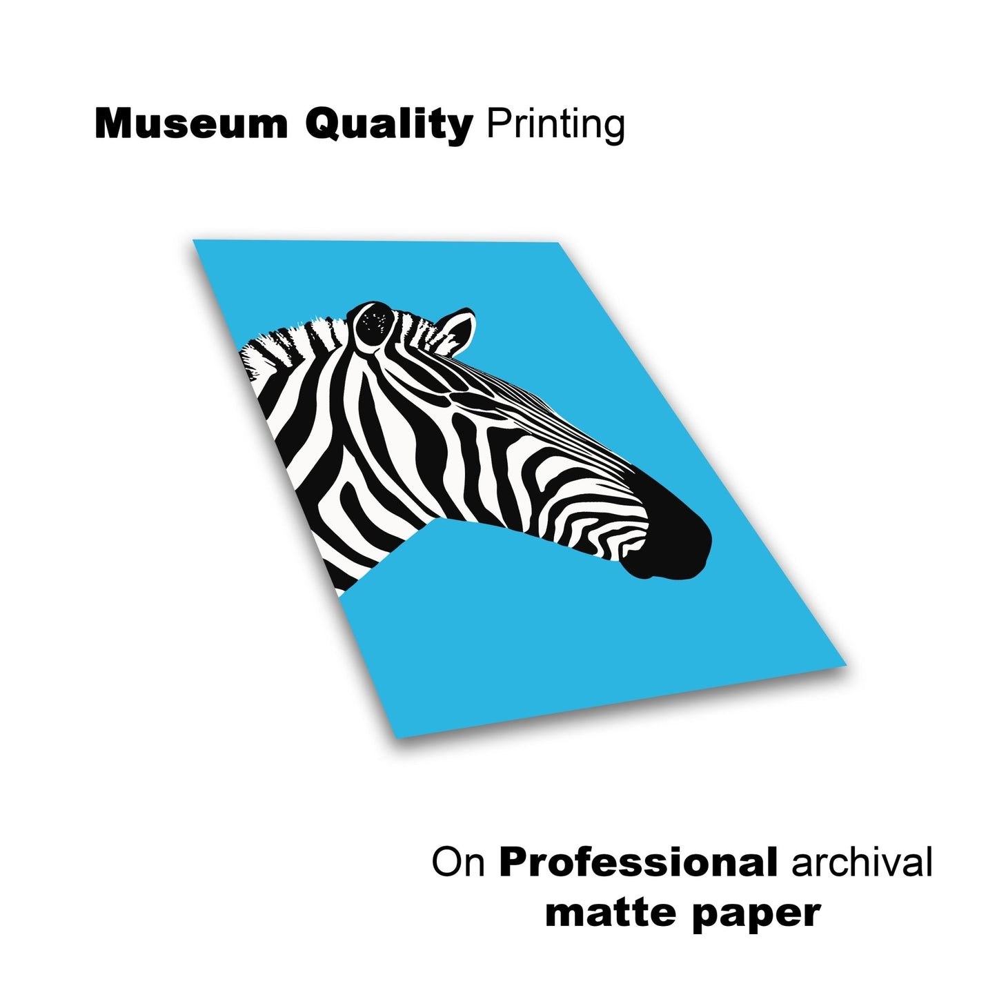 kids print bold zebra striking safari inspired artwork lay flat view
