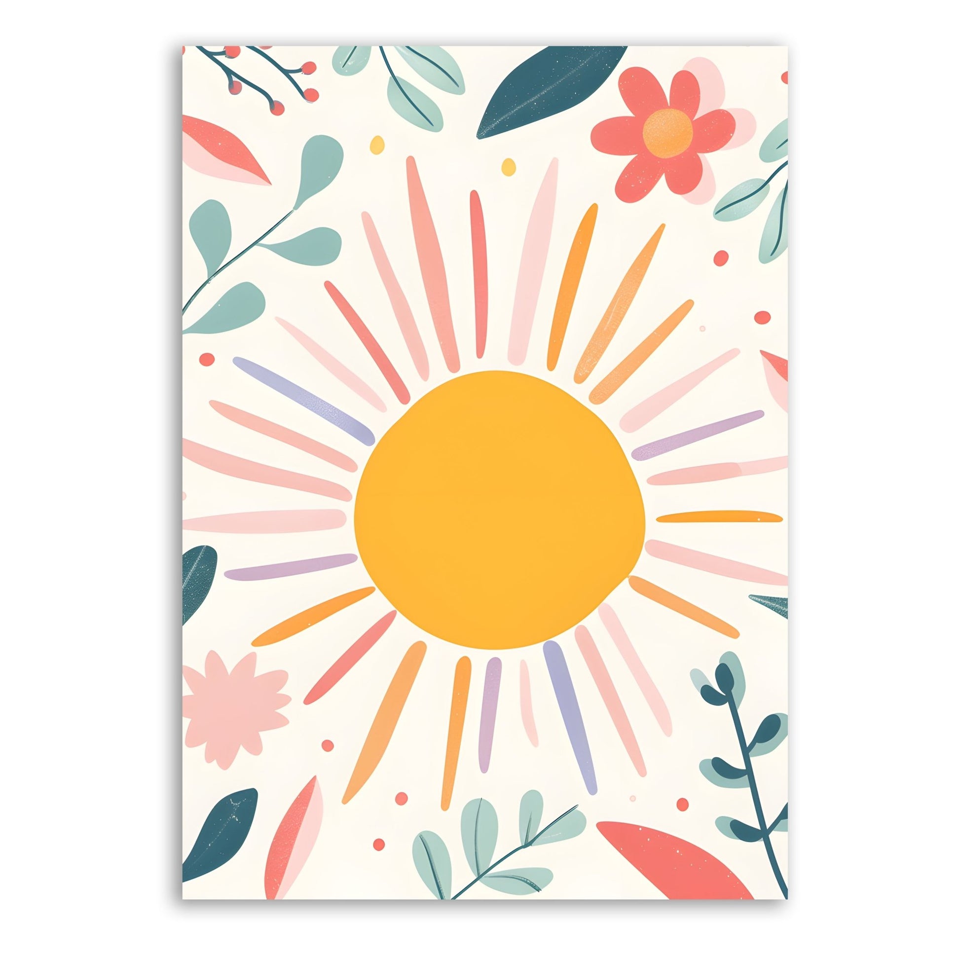 Kids Print Sunshine & Botanicals – Bright and Cheerful Nature - Front View