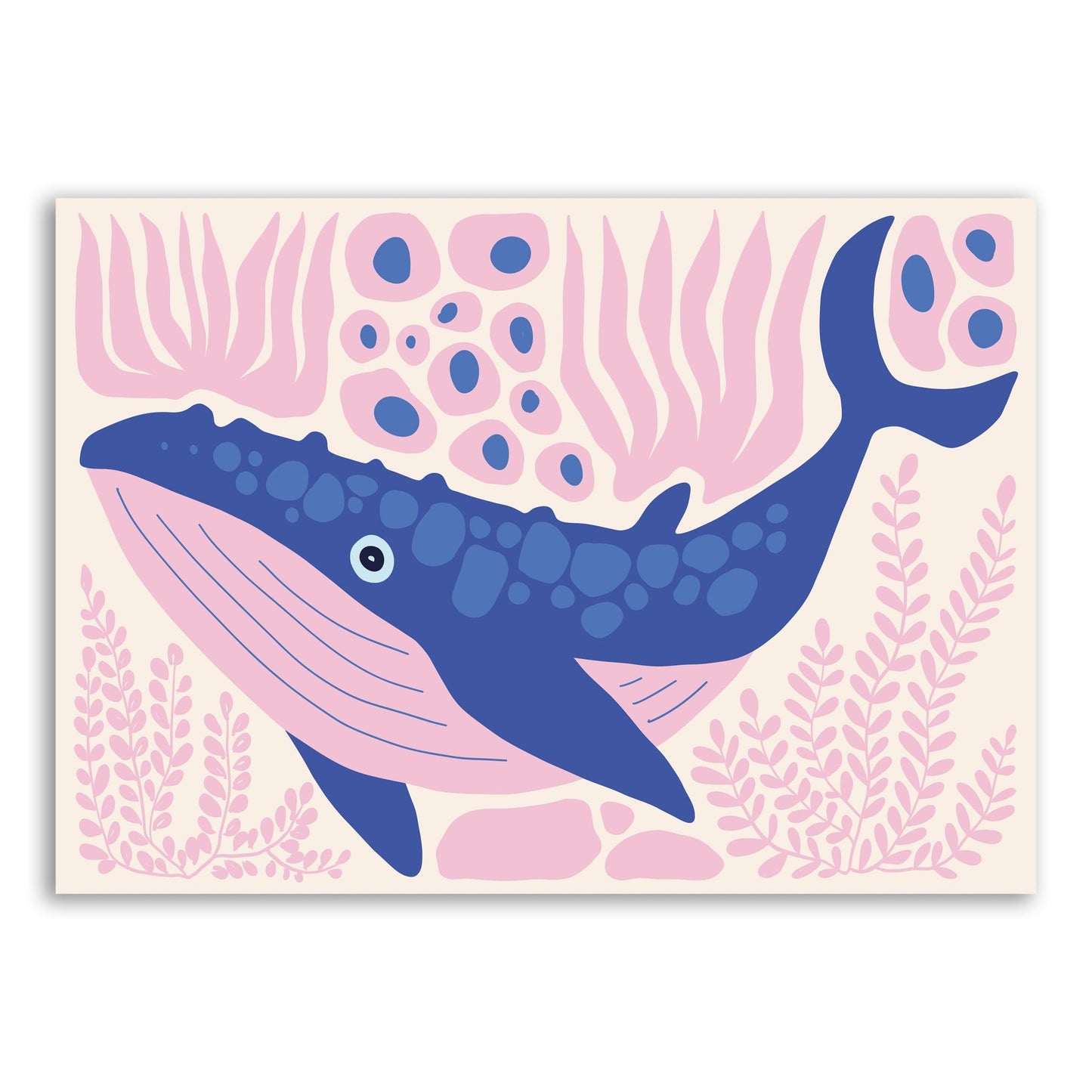 kids print under the sea whale adventure front view