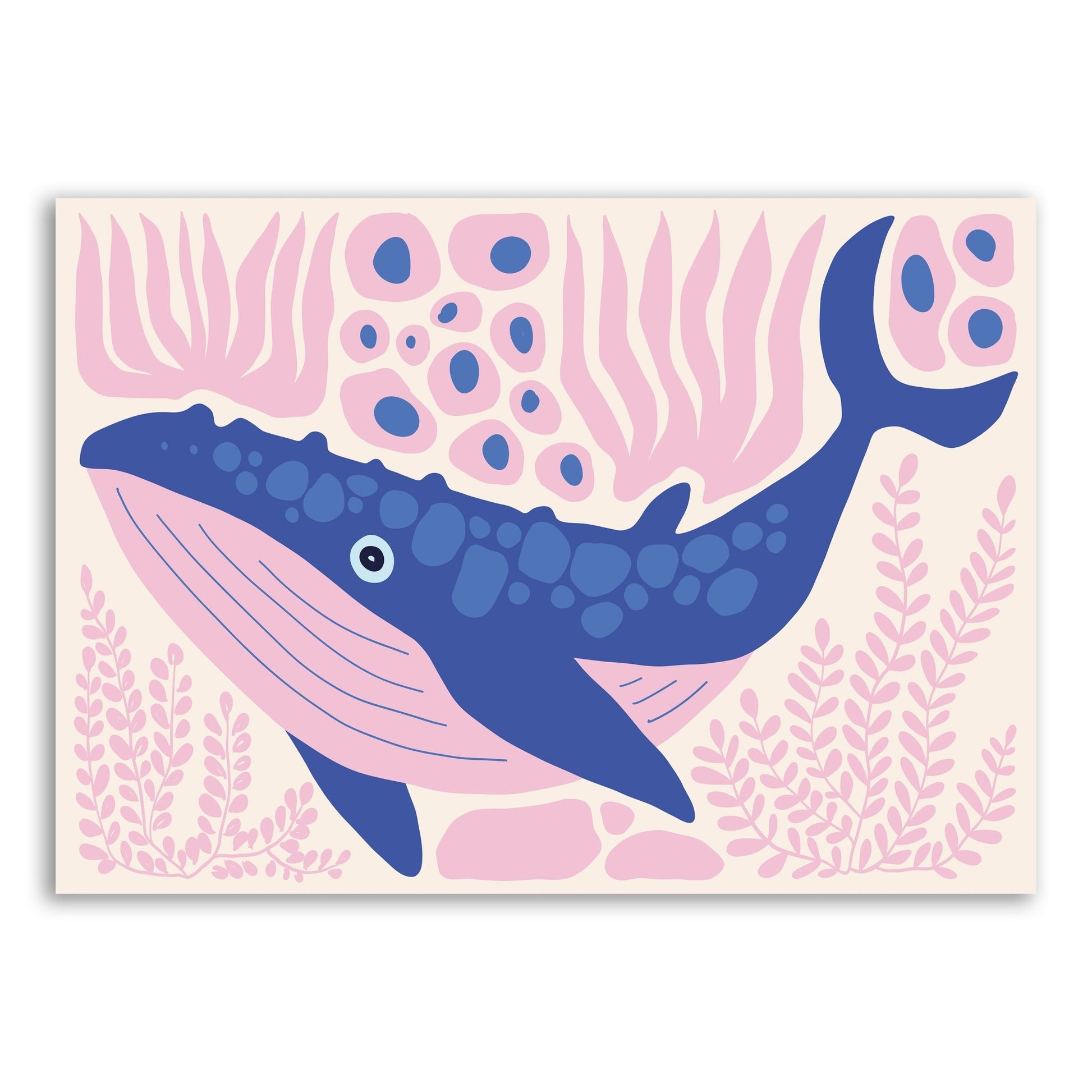 kids print under the sea whale adventure front view